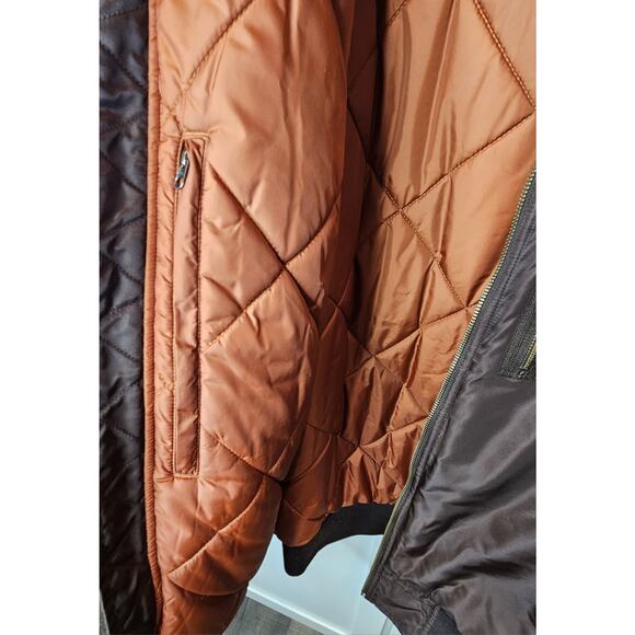 The North Face Bomber Jacket Brown Orange Liner Men's XL Zippers Outdoor Hunting - Picture 4 of 12